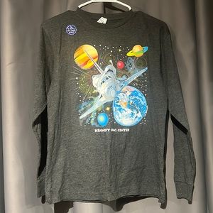 Boys Grey size Youth Large Kennedy space center long sleeve T-shirt never worn